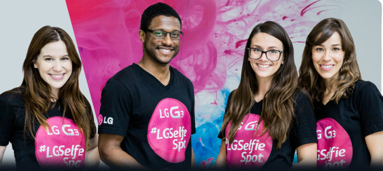 LG ambassadors looking at camera smiling